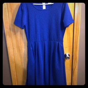NWOT 2XL LuLaRoe blue rose Amelia dress
